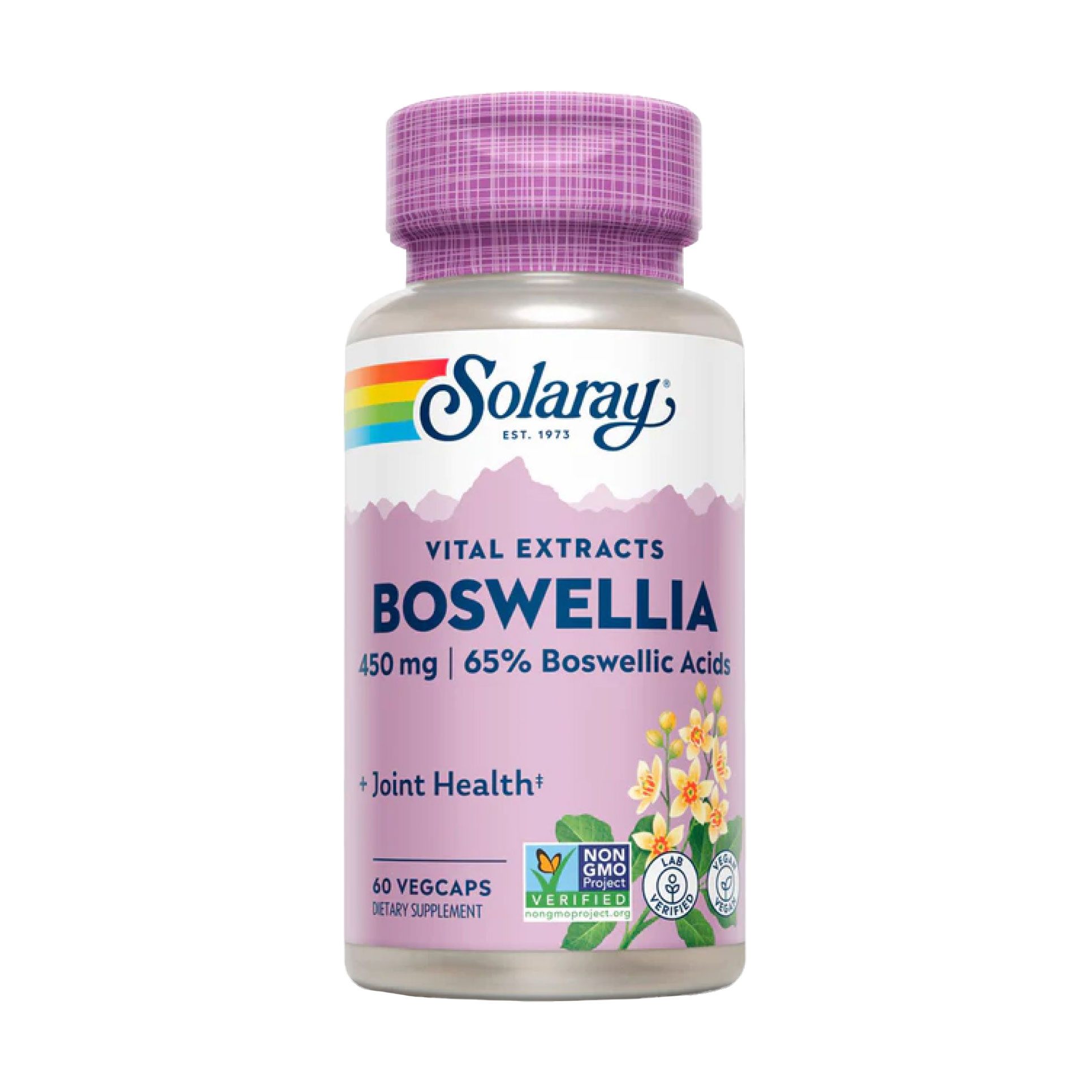 Екстракт босвеллії Solaray Boswellia 450 мг, 60 вегетаріанських капсул